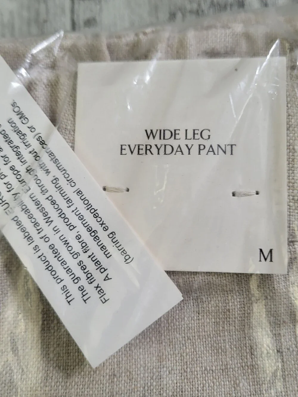 NWT Banana Republic The Everyday Wide Leg Linen Pant Sz Medium Nautral $140 MSRP